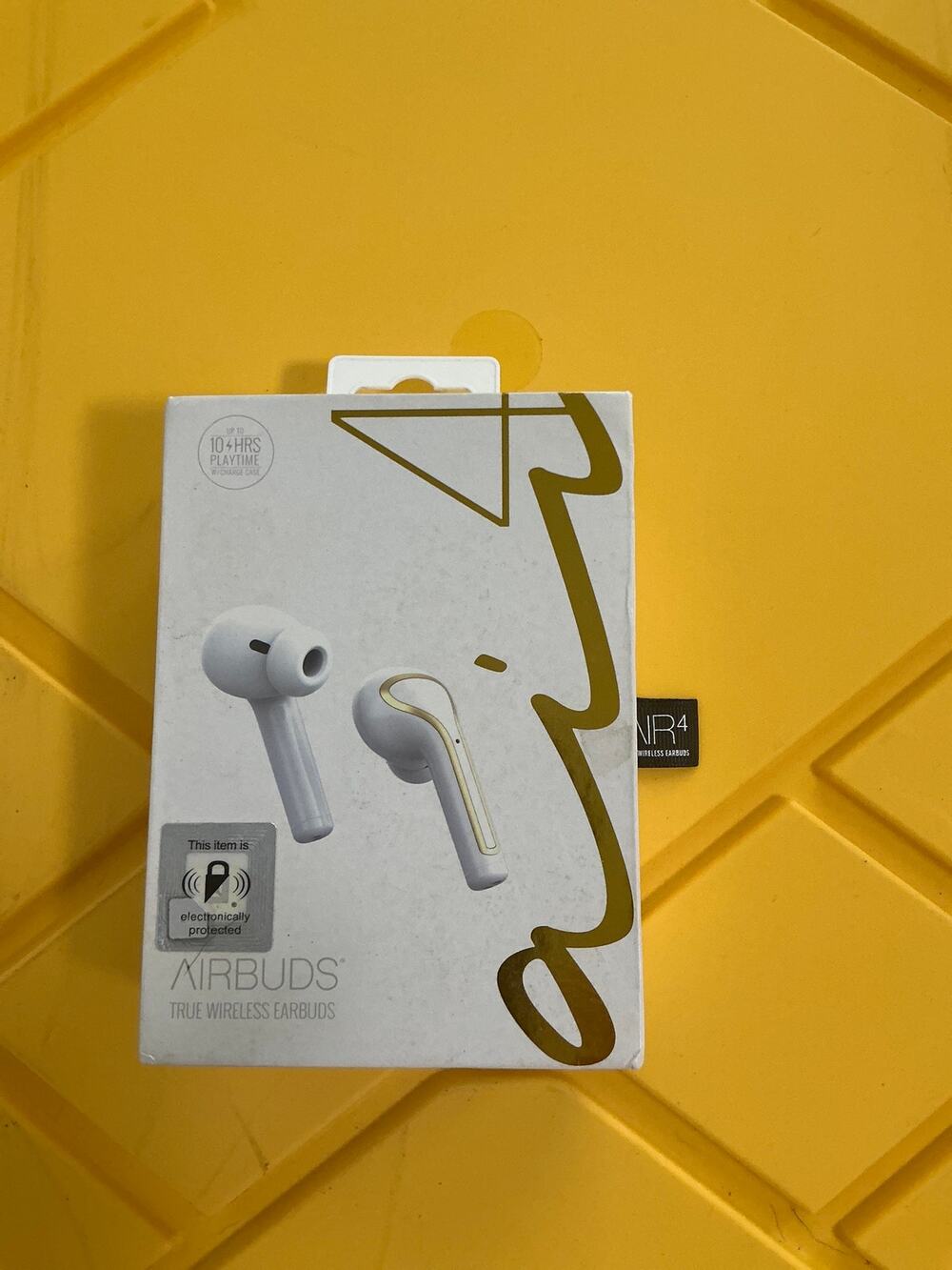 New AirBuds Air 4 True Wireless Earbuds White/Gold w/ Charging Case